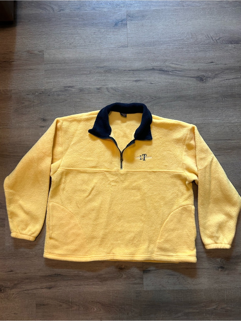 Andy’s Lake Tahoe 1/4 Zip Fleece Pullover Jacket Yellow Mens Size L